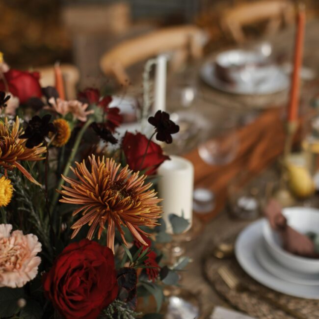 Autumn Floral table centre arrangement