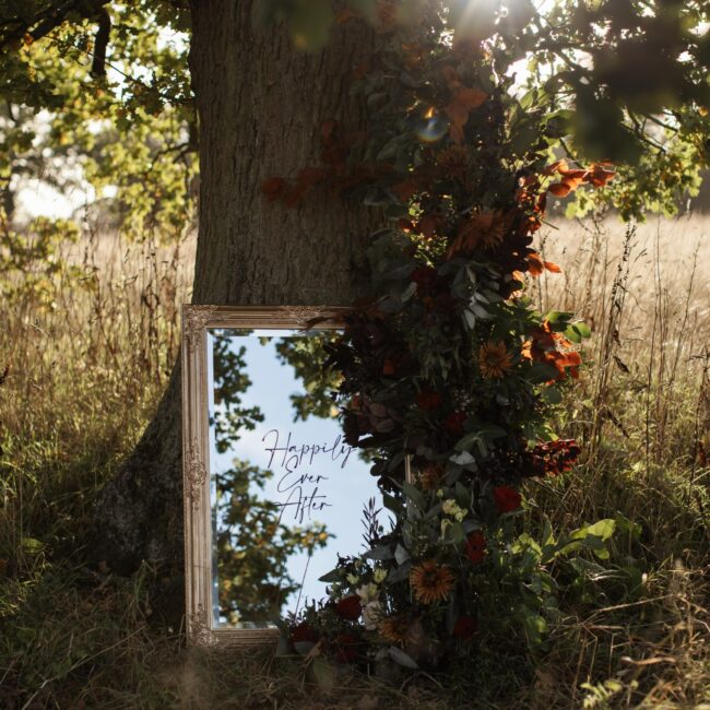 Hanging floral installation