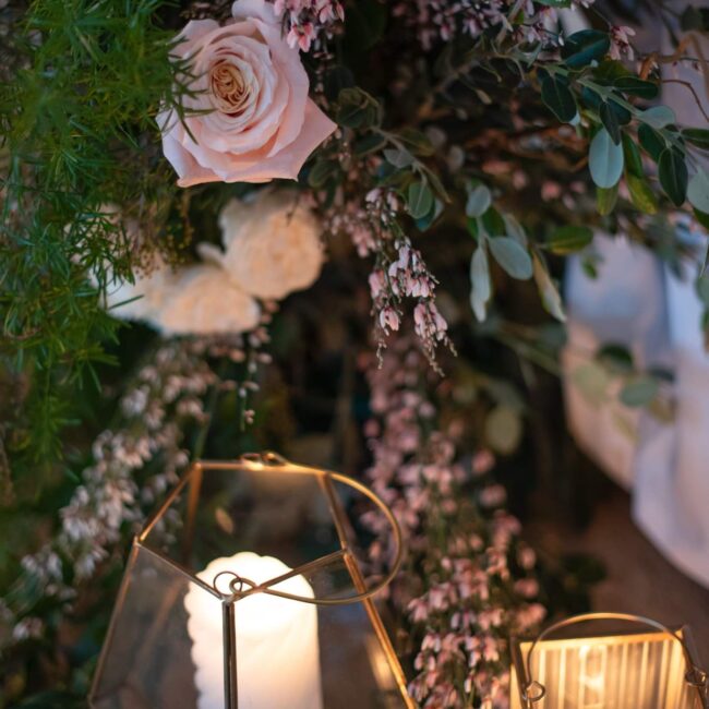 Floral column detail