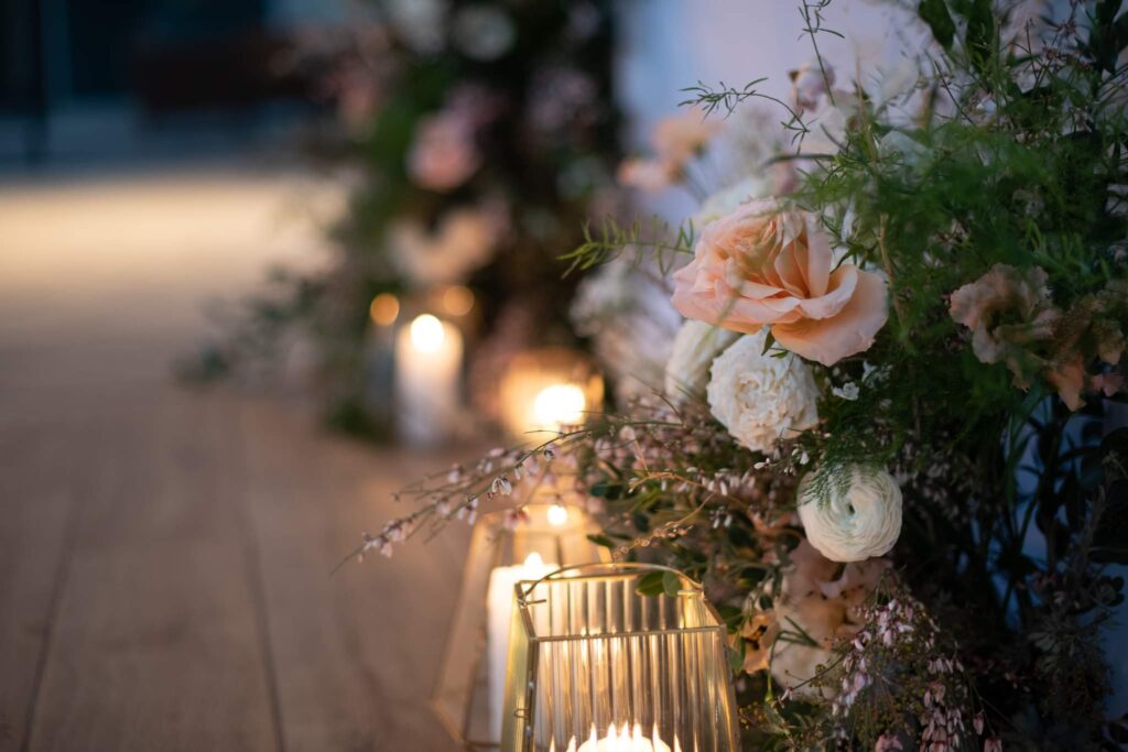 Florals and candlelight