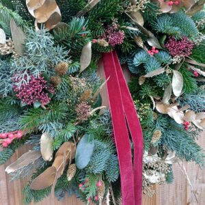 Beautiful rustic christmas door wreath